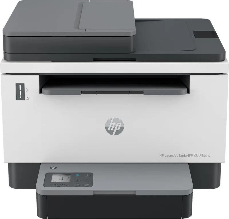LaserJet Tank MFP 2604sdw - Laserprinter - Zwart-Wit Printer - 3 jaar garantie na registratie van HP in Wit – productfoto