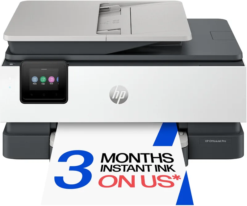 OfficeJet Pro 8135e - All-in-One Inkjetprinter - Crater Lake van HP in Wit – productfoto