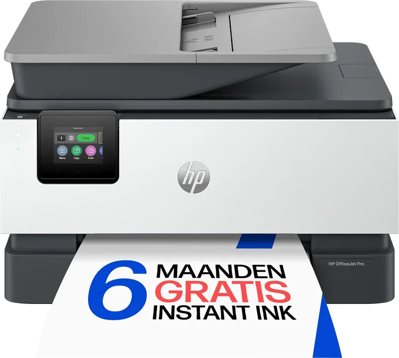 OfficeJet Pro 9120e - All-in-One Inkjetprinter - Geschikt voor Instant Ink - Cement van HP in Wit – productfoto