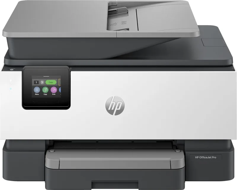 OfficeJet Pro 9122e MSH/MSB A4, Tinte, 22/18S. SW/Col., MF, Fax van HP in Grigio – productfoto