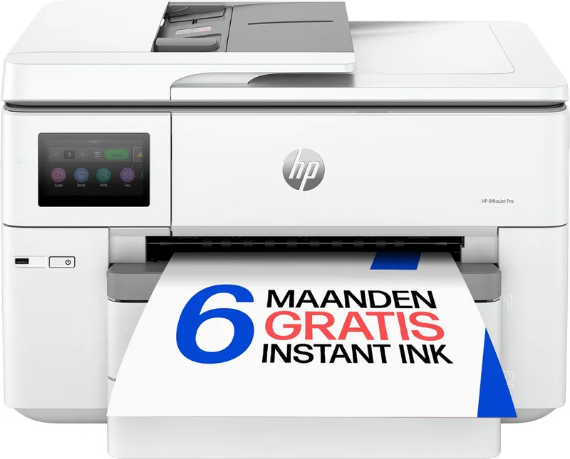OfficeJet Pro 9730e - All-in-One Inkjetprinter - Geschikt voor Instant Ink - Cement van HP in Wit – productfoto