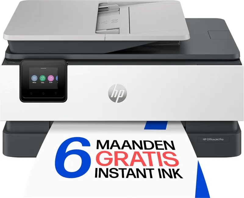 OfficeJet Pro Printer 8125e - All-in-One Inkjetprinter - Geschikt voor Instant Ink - Crater Lake van HP in Wit – productfoto