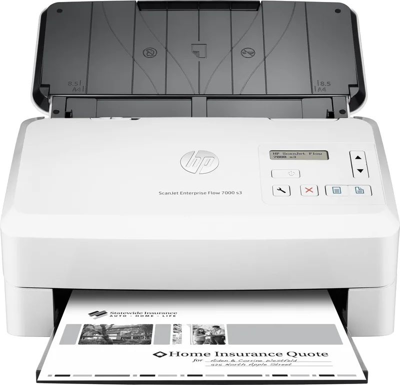 Scanner HP ScanJet Enterprise Flow 7000 S3 75 ppm van HP in Wit – productfoto
