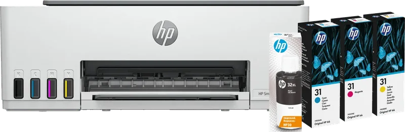Smart Tank 5105 + 1 set extra inktflesjes von HP – Produktfoto