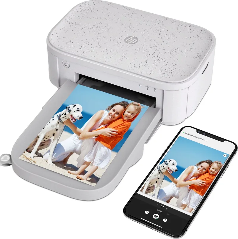 Sprocket Studio 4x6 Plus EU Plug - Mobiele Fotoprinter van HP in Wit – productfoto