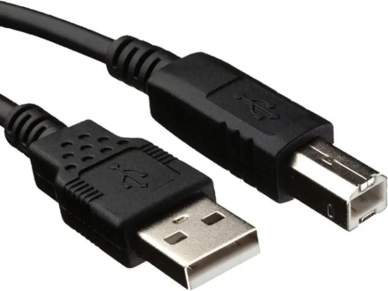 USB A-B Printer kabel 1.8 meter Hiqh Quality van HP in Zwart – productfoto