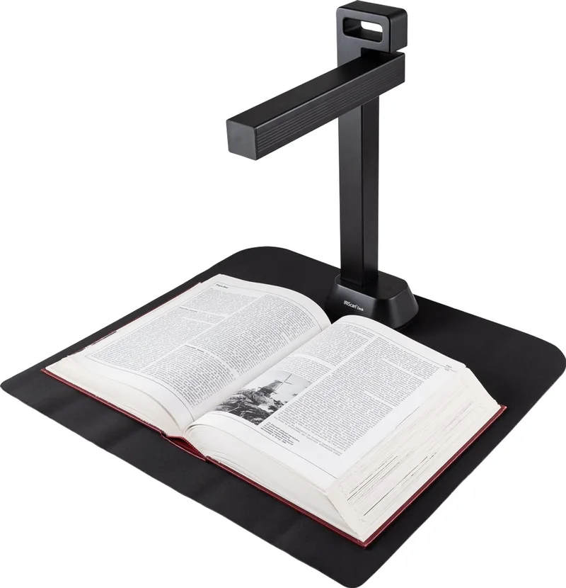 Desk v6 Pro documenten Scanner A4 & A3 document camera - OCR Document Visualizer 13MP WinMac + Readiris PDF Gratis WinMac van IRIS in Zwart – productfoto
