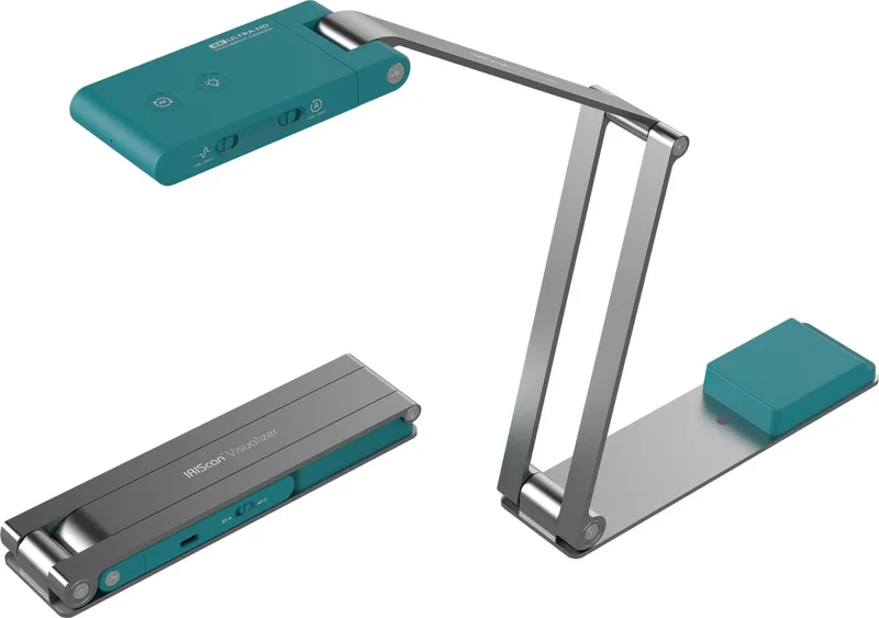 Visualizer Webcam Document Camera v7: 4KUltraHD-13MP, Free OCR Readiris PDF Editor, 4-in-1, visualiseerapparaat, A3-scanner van IRIS in Grijs – productfoto