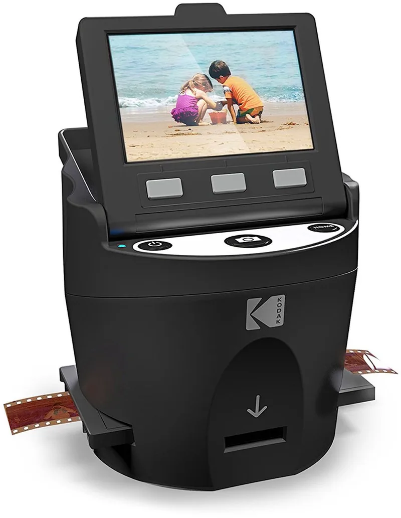 SCANZA Digital Film Scanner Filmscanner 14 Mpix Doorlichtmodule, Geïntegreerd display, Digitaliseren zonder PC, T van Kodak in Kleurloos – productfoto