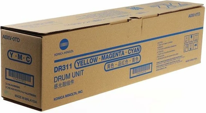 Printer drum Konica Minolta DR-313 A7U40TD Tricolour van Konica Minolta in Cyan – productfoto