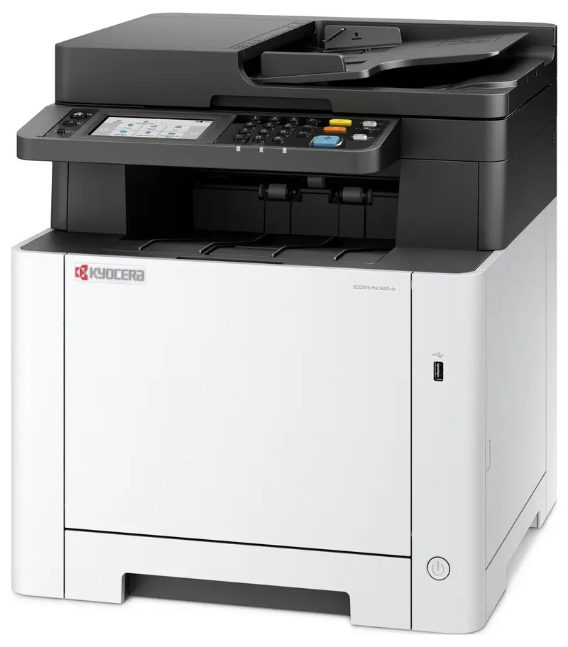 ECOSYS MA 2600 cfx Plus Multifunctionele printer Laser, kleur Kleur A4 Printen, scannen, kopiëren, faxen LAN, USB, Duplex, Duplex-ADF de Kyocera en Blanc, Noir – photo produit