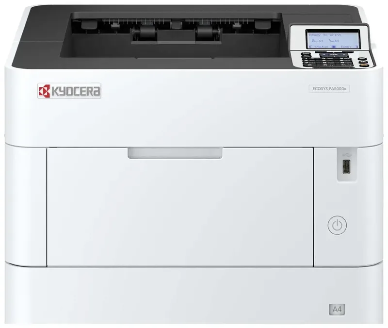 ECOSYS PA 5000 x Printer Laser, kleur Zwart/wit A4 50 pag./min. 1200 x 1200 dpi Duplex, LAN, USB von Kyocera in Weiß – Produktfoto