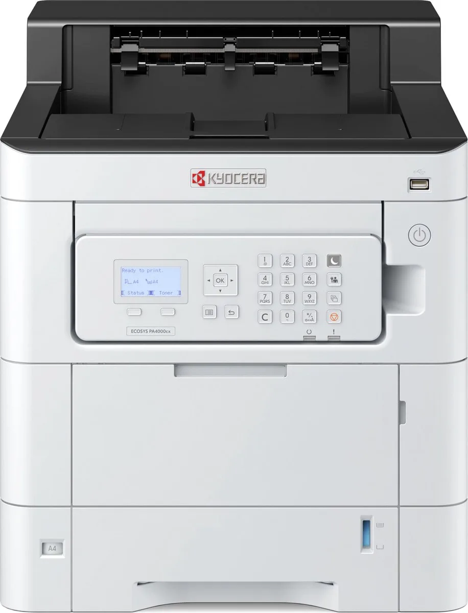 ECOSYS PA4000cx - Laserprinter A4 - Kleur von Kyocera in Weiß – Produktfoto
