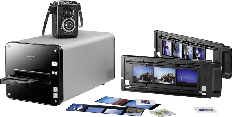OpticFilm 120 Diascanner, Negatiefscanner 5300 x 5300 dpi Stof- en krasverwijdering: Hardware Middenformaatnegatieven de Plustek – photo produit