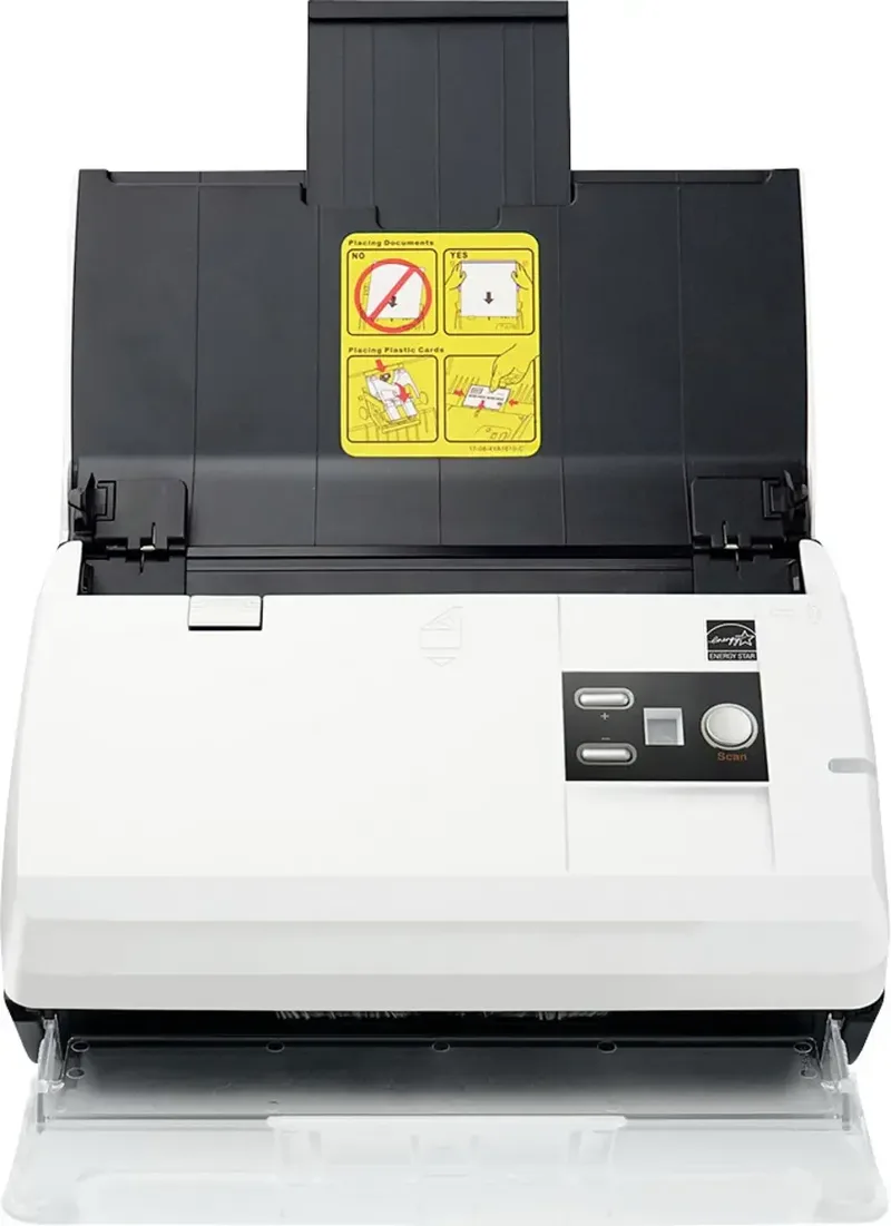 SmartOffice PN30U Documentscanner duplex 216 x 5080 mm 600 x 600 dpi 30 pag./min. RJ45, USB-A 2.0 by Plustek in Black, White – product photo