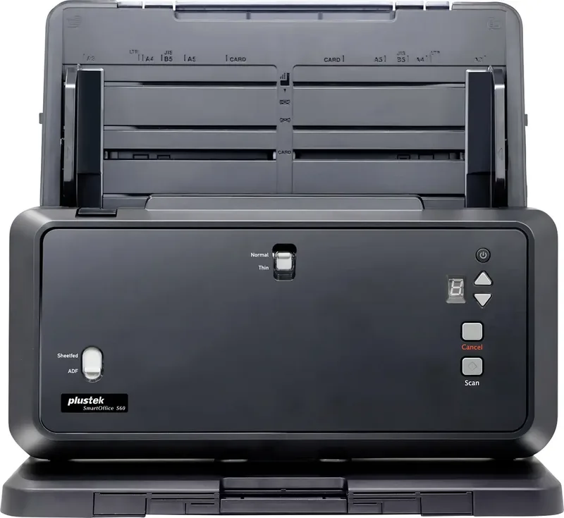 SmartOffice S60 Documentscanner A4 600 x 600 dpi 10 pag./min. USB-C 2.0 de Plustek en Noir, Argent – photo produit