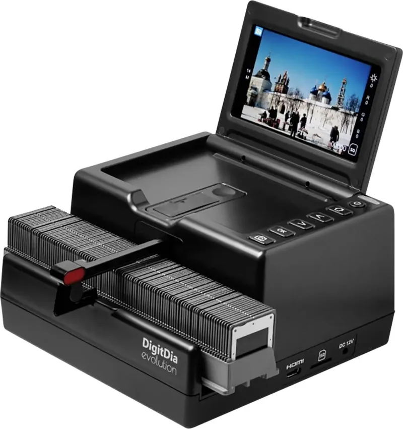 DigitDia evolution Diascanner, Diaviewer 4608 x 3072 Stof- en krasverwijdering: Hardware Geïntegreerd display, Geheugenkaartlezer de Reflecta – photo produit