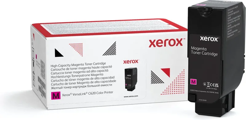 VersaLink C620 magenta tonerkassett med høy kapasitet (12 000 sider) van Xerox – productfoto
