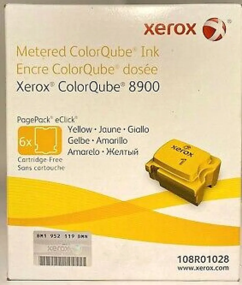 Xerox 108R01028 inkt-stick 6 stuk(s) Geel 16900 pagina's fra Xerox i Gul – produktbillede