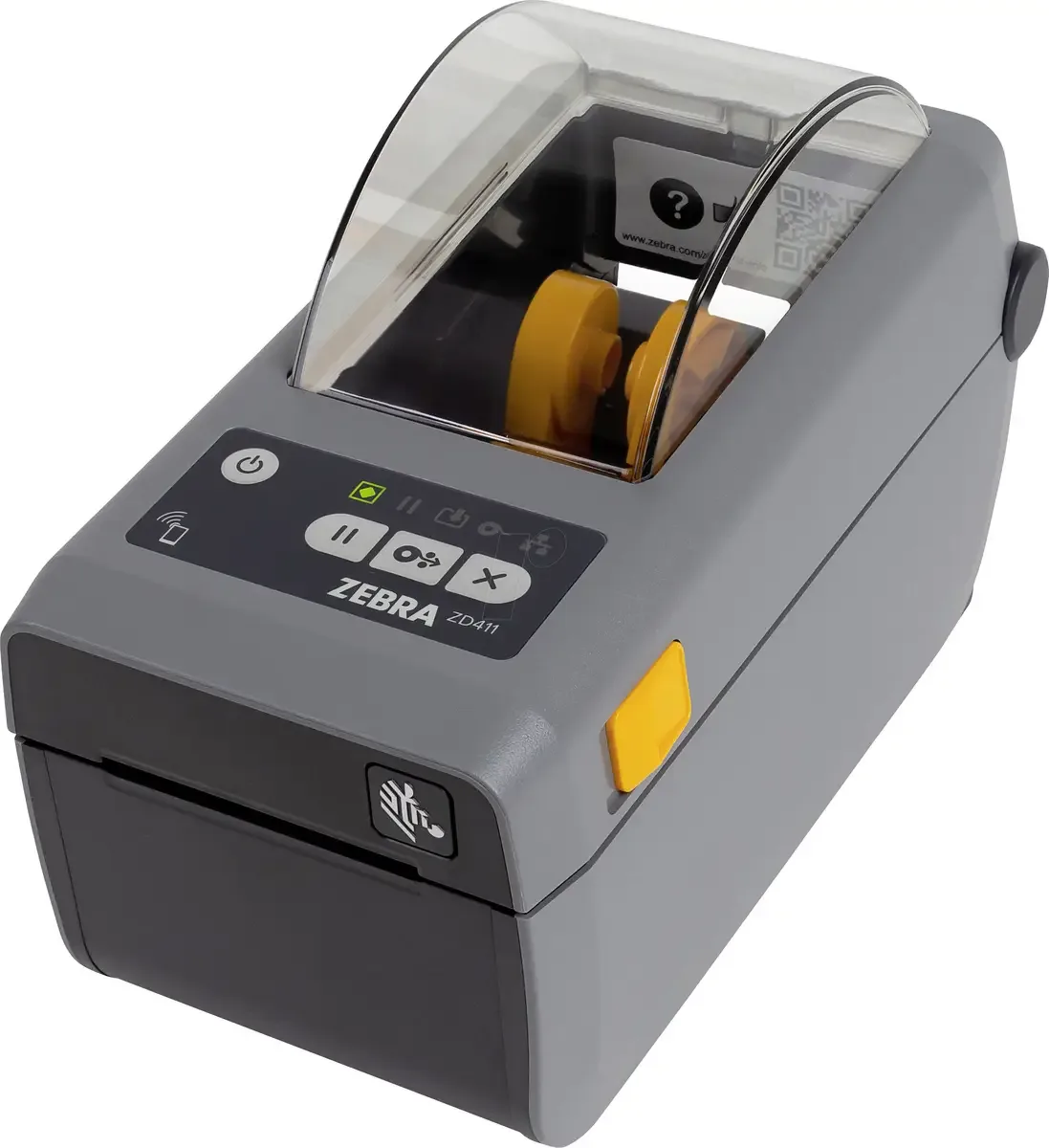 ZD411 Labelprinter Thermisch 203 x 203 dpi Etikettenbreedte (max.): 56 mm USB, LAN, Bluetooth fra Zebra i Grå – produktbillede