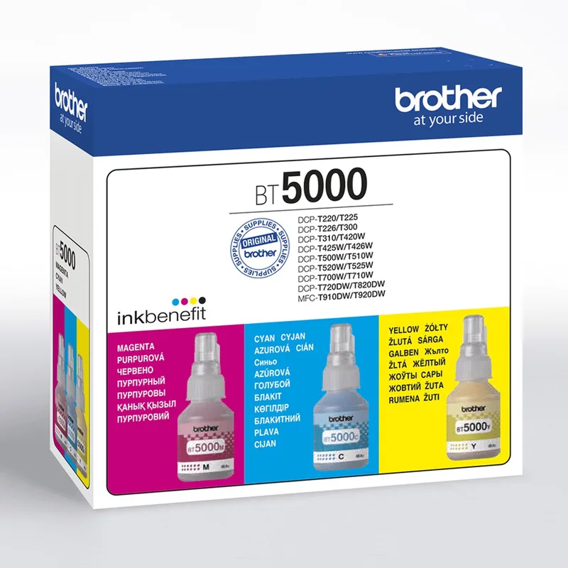 BT5000CLVAL inktcartridge 3 stuk(s) Origineel Cyaan, Magenta, Geel von Brother in Cyaan, Magenta, Gelb – Produktfoto