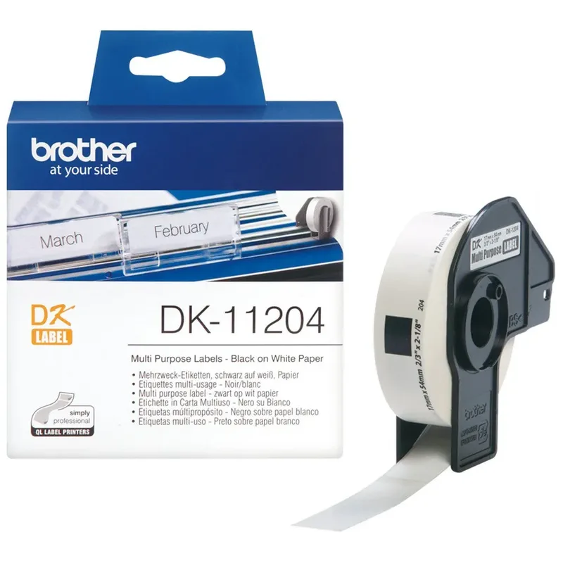 Etikett Brother universal 17x54mm (400) från Brother i Vit – produktbild 2 av 3