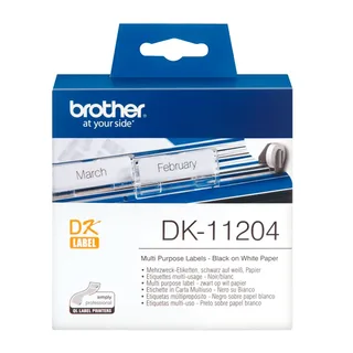 DK-11204 labelprinter-tape Zwart op wit | 3 stuks van Brother – productfoto 2 van 3