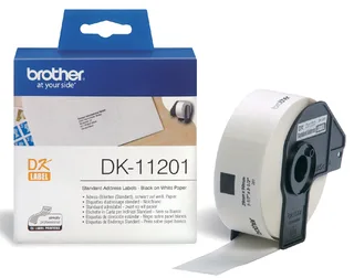 Etiket Brother DK-11201 adressering 29x90mm 1 rol á 400 stuks wit van Brother – productfoto 1 van 3