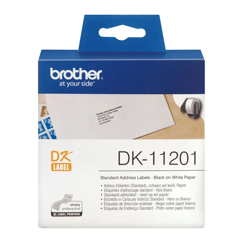 Etiket Brother DK-11201 adressering 29x90mm 1 rol á 400 stuks wit van Brother – productfoto 2 van 3