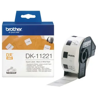 Etiket Brother DK-11221 vierkant 23x23mm 1 rol á 1000 stuks wit van Brother – productfoto 3 van 3
