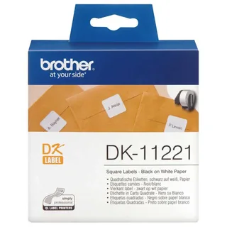 Etiket Brother DK-11221 vierkant 23x23mm 1 rol á 1000 stuks wit van Brother – productfoto 2 van 3