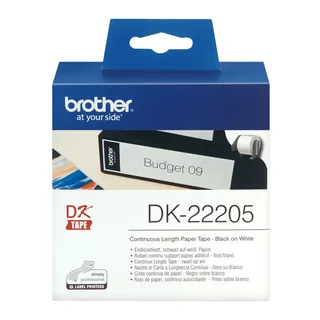 Etiket Brother DK-22205 doorlopend 62mm 1 rol á 30m wit by Brother – product photo 2 of 3
