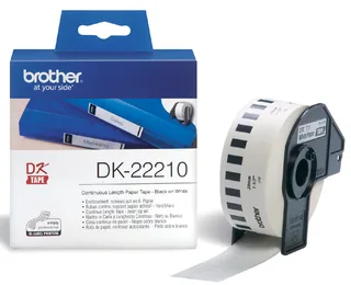 Etiket Brother DK-22210 doorlopend 29mm 1 rol á 30m wit van Brother – productfoto 1 van 3