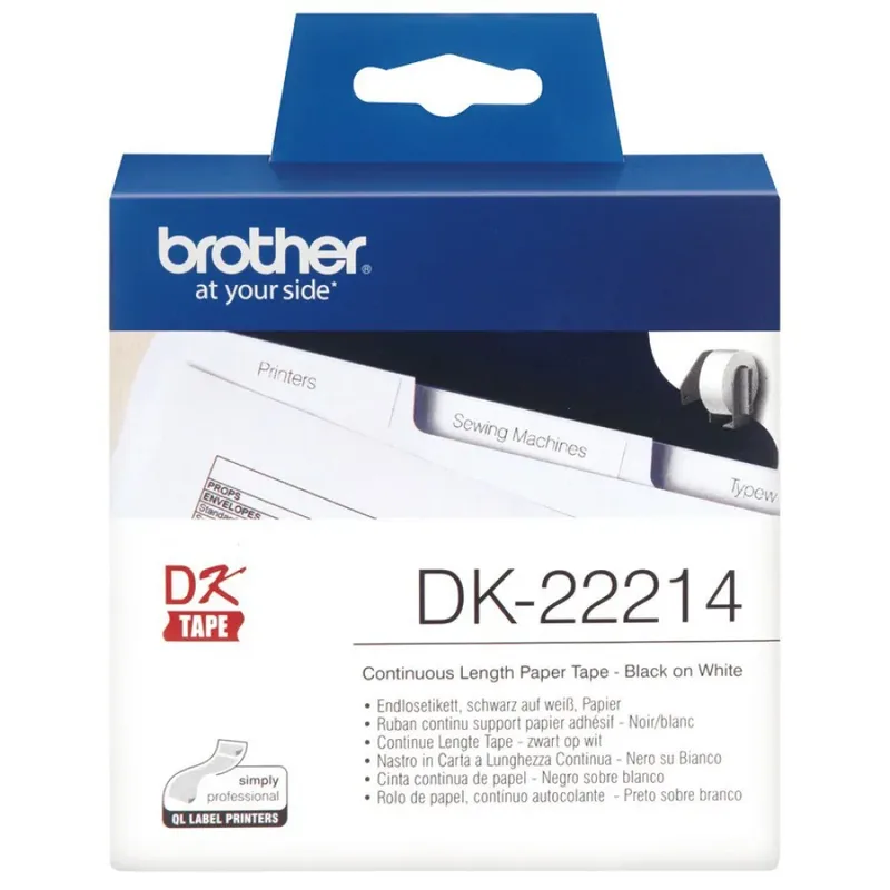 Etiket Brother DK-22214 doorlopend 12mm 1 rol á 30m wit by Brother – product photo 2 of 2