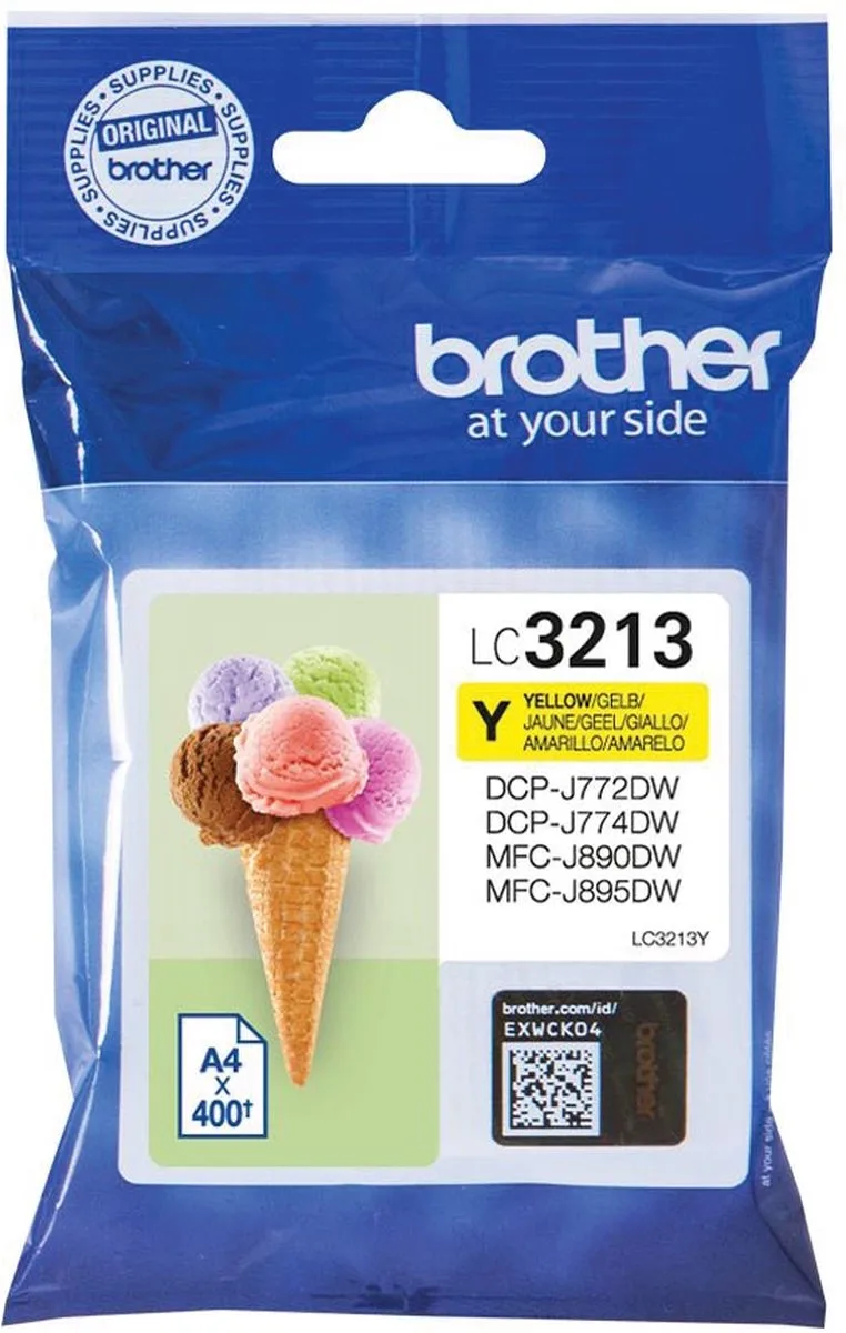 inktcartridge, 400 pagina's, OEM LC-3213Y, 5 stuks de Brother en Jaune – photo produit