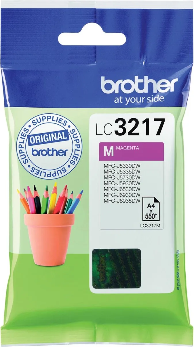 inktcartridge, 550 pagina's, OEM LC-3217M, 5 stuks de Brother en Magenta – photo produit