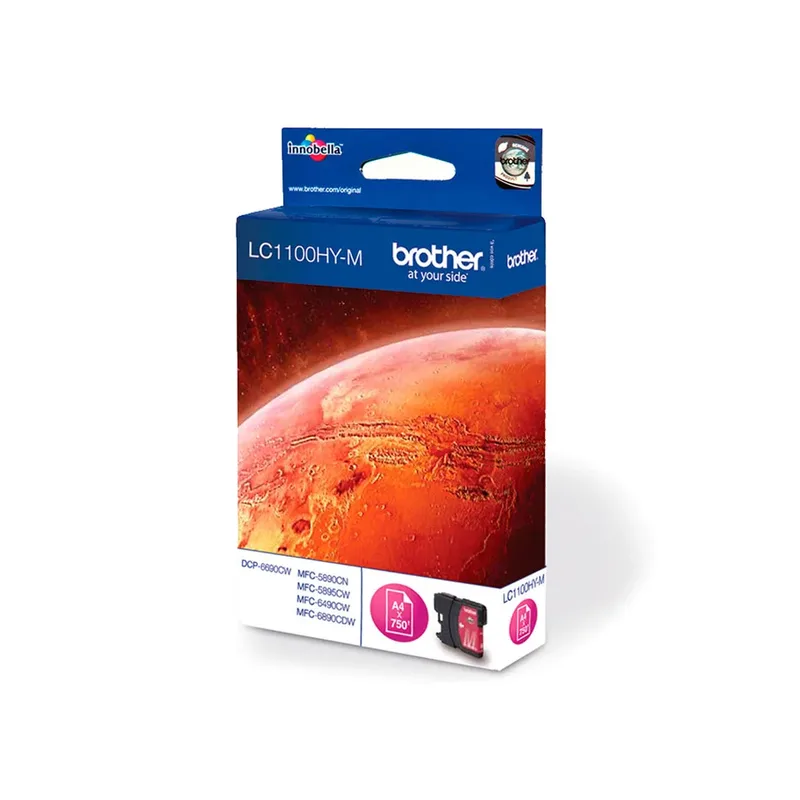inktcartridge, 750 pagina's, OEM LC-1100HYM, magenta van Brother – productfoto 2 van 2