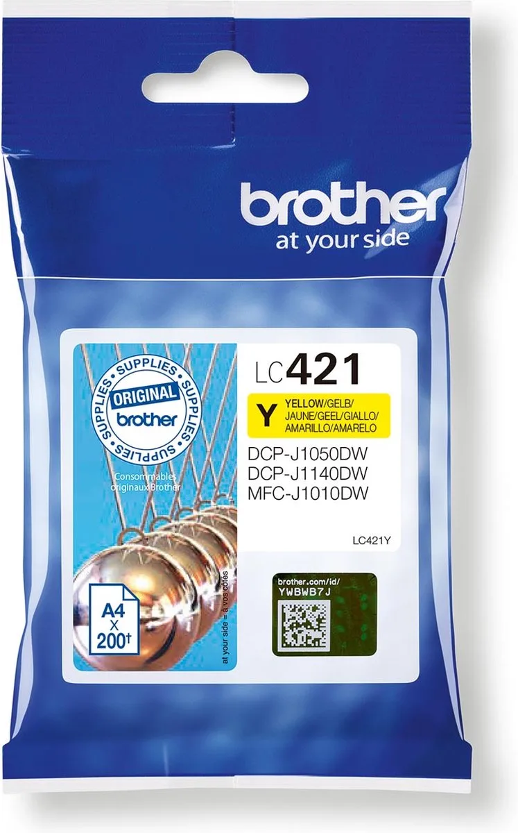 Inktcartridge brother lc-421y | 1 stuk | 5 stuks de Brother en Jaune – photo produit
