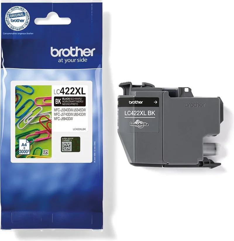 Inktcartridge brother lc-422xlbk | 1 stuk | 5 stuks de Brother en Noir – photo produit