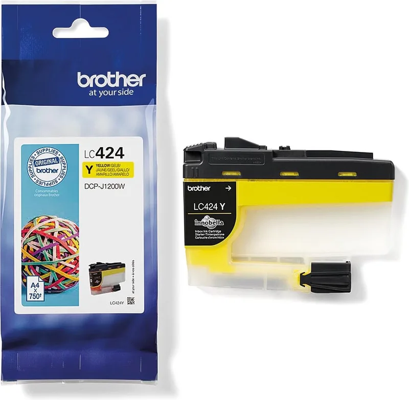 Inktcartridge brother lc-424y | 1 stuk | 5 stuks de Brother en Jaune – photo produit