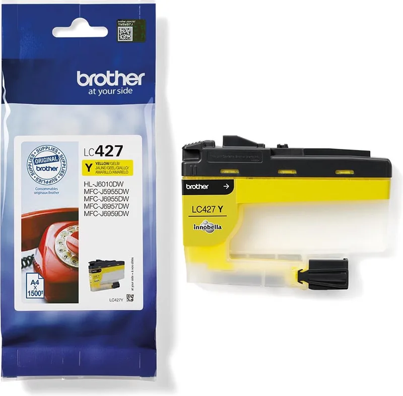 Inktcartridge brother lc-427y | 1 stuk | 5 stuks van Brother in Geel – productfoto