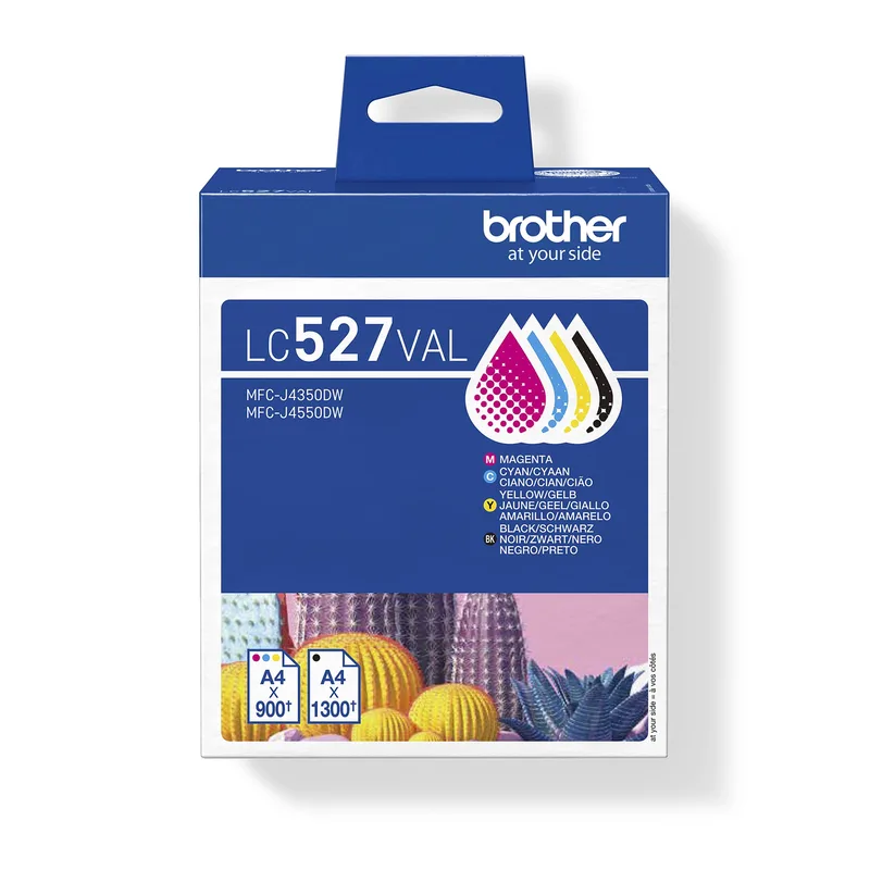 Inktcartridge brother lc-527 zwart + 3 kleuren | 5 stuks de Brother – photo produit