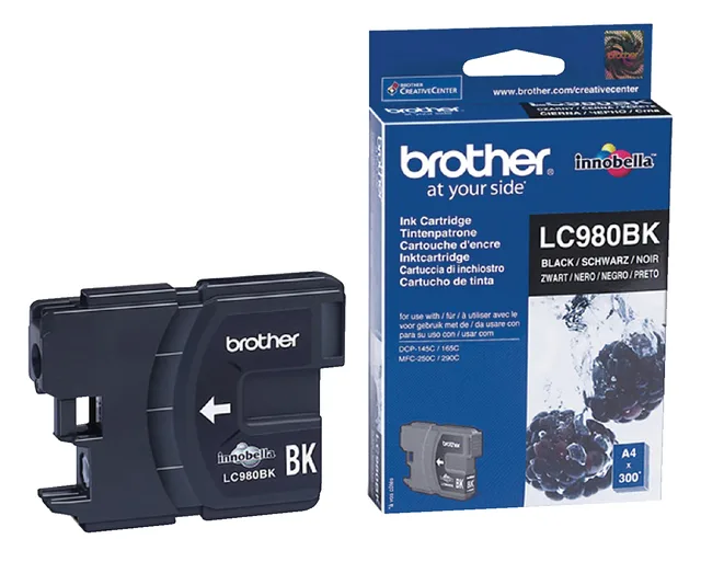 Inktcartridge Brother LC-980BK zwart fra Brother – produktbillede