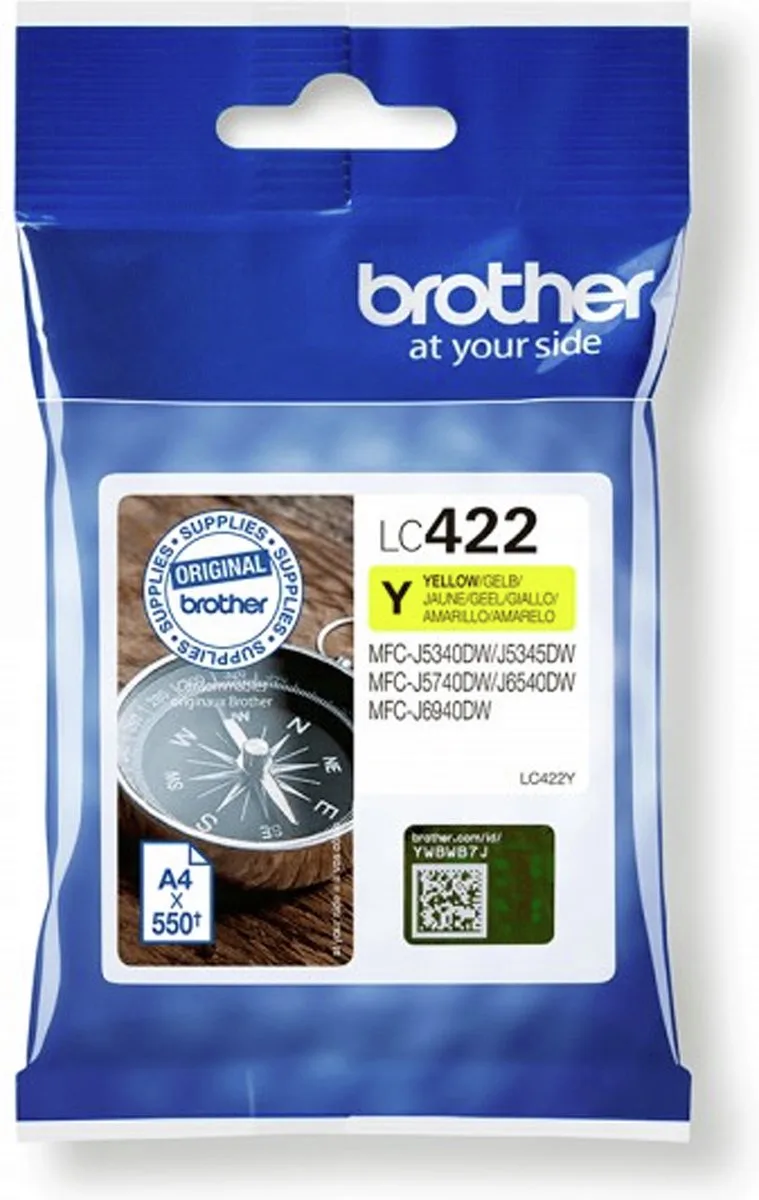 inktpatroon LC422Y van Brother in Geel – productfoto