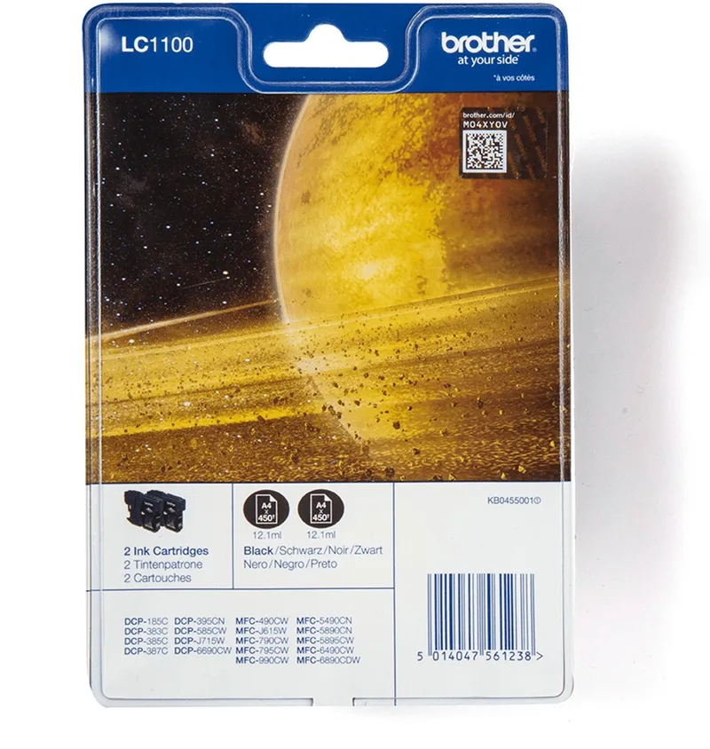 LC-1100BKBP2DR - Inktcartridge zwart van Brother in Zwart – productfoto