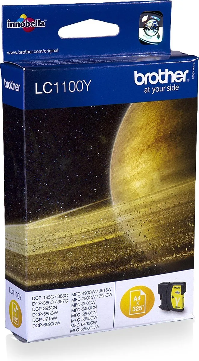 LC-1100Y - Inktcartridge van Brother in Geel – productfoto