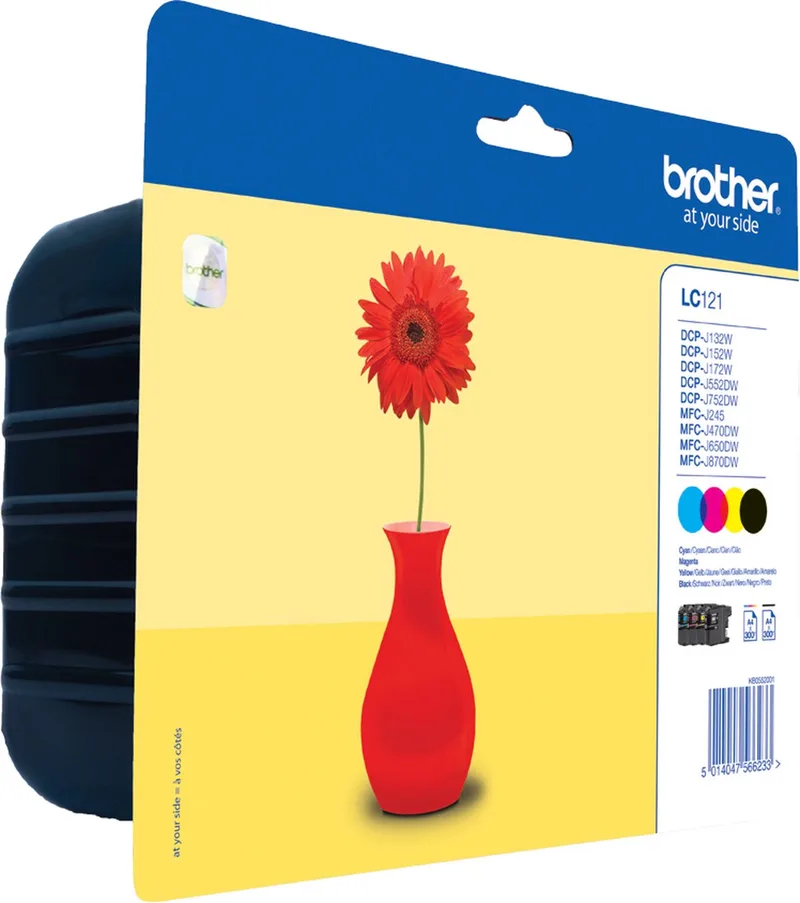 LC-121 - Inktcartridge / Zwart / Geel / Magenta / Cyaan by Brother in Black – product photo