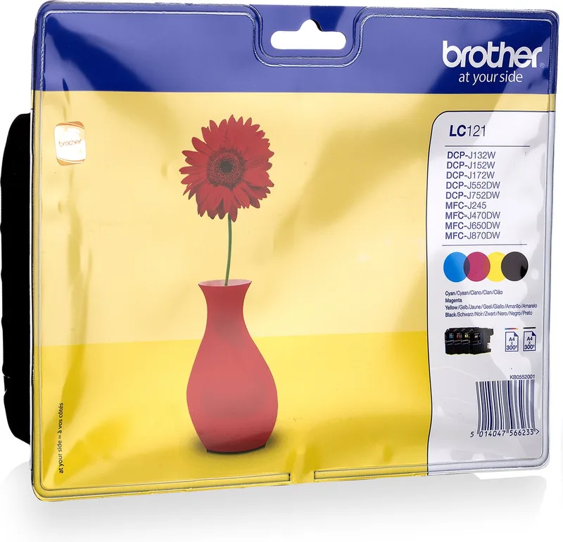 LC-121VALBP - Inktcartridge / Cyaan / Geel / Magenta de Brother en Noir – photo produit