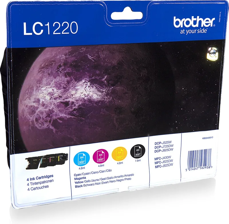 LC-1220 - Inktcartridge / Zwart / Cyaan / Magenta / Geel de Brother en Kleur – photo produit