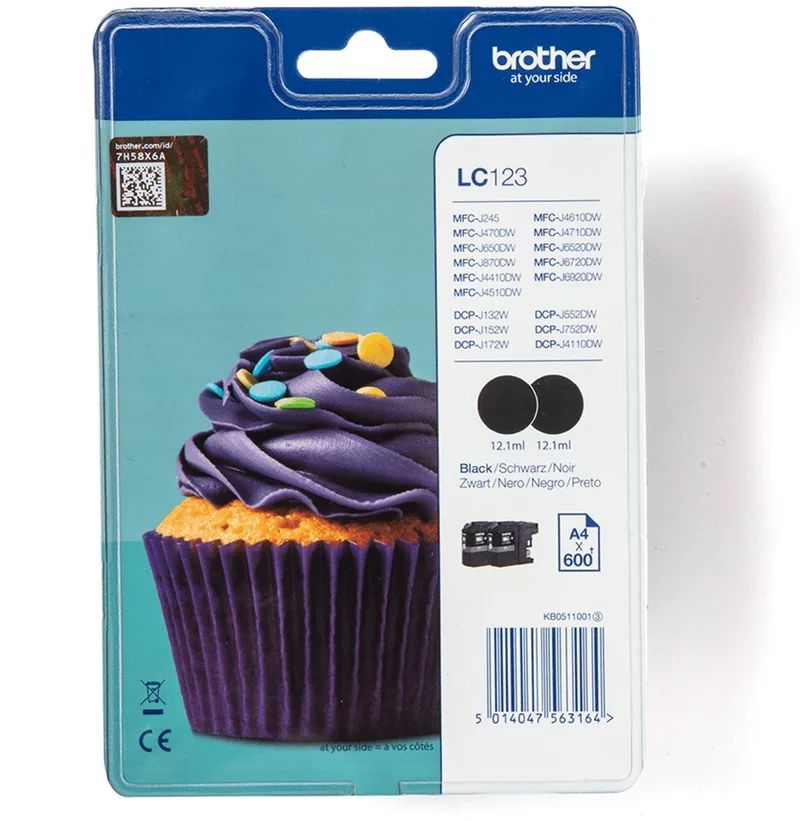 LC-123BKBP - Inktcartridge van Brother in Zwart – productfoto